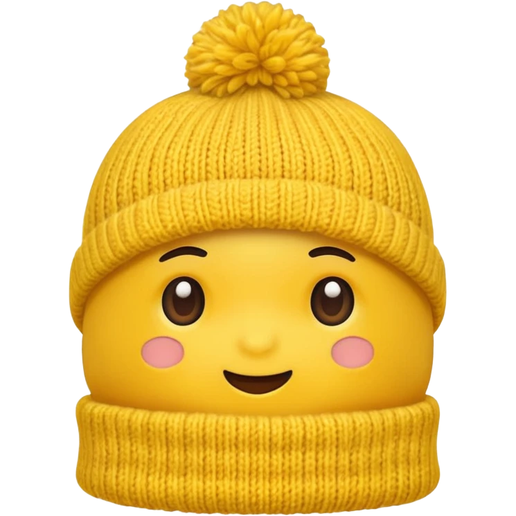 yellow warm hat emoji