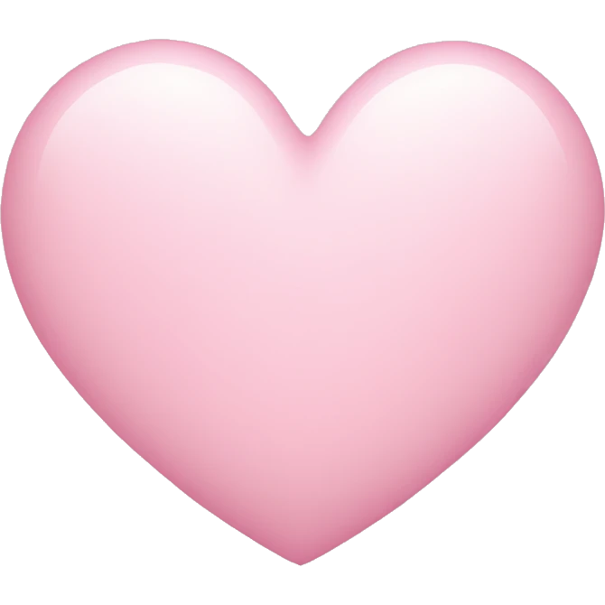 light pink heart emoji