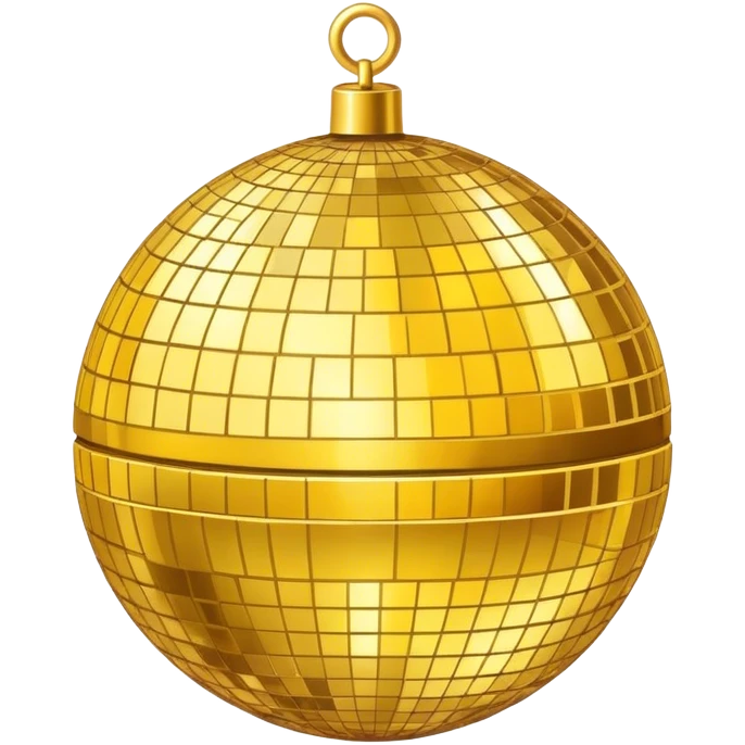 Gold mirror ball  emoji