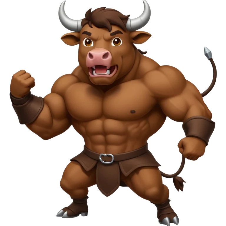 Generate a crazy bull emoji