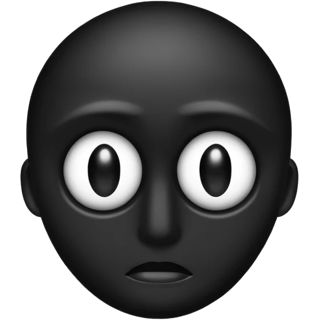 Minimal emoji, single eye made of black metal, pupil replaced by a solid metal number 8, restrained gothic symbolism, avant-garde minimalism, no glow, no neon, flat emoji style, centered, transparent background emoji