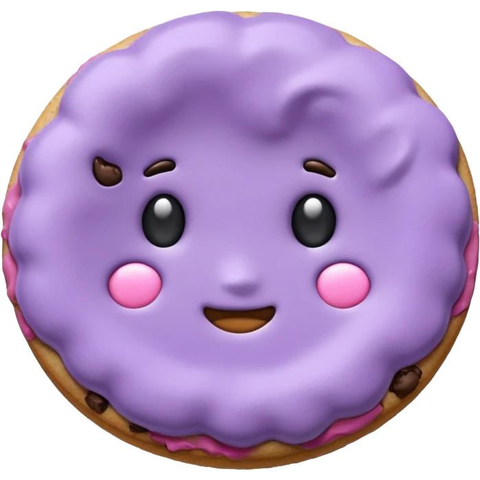 realistic a pastel purple cookie with soft crumbly texture emoji