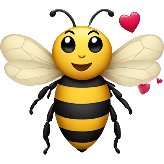 bee with hearts  emoji
