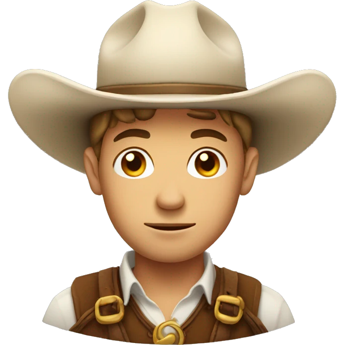 cow boy only face emoji