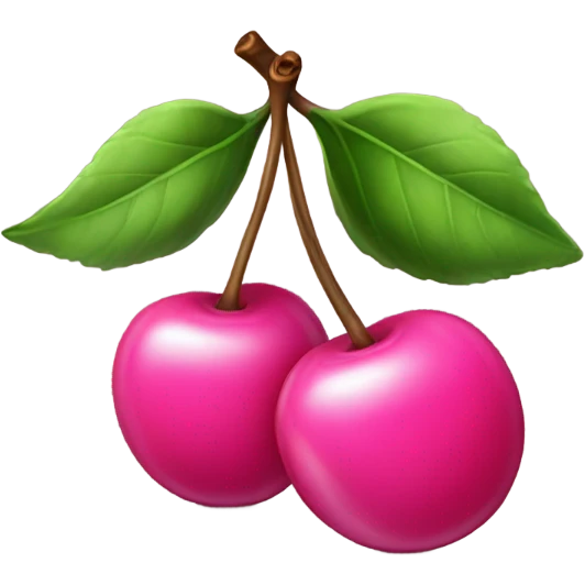 Pink cherries  emoji