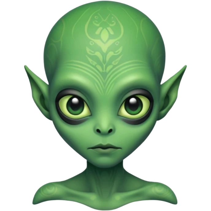 alien with tattoo emoji