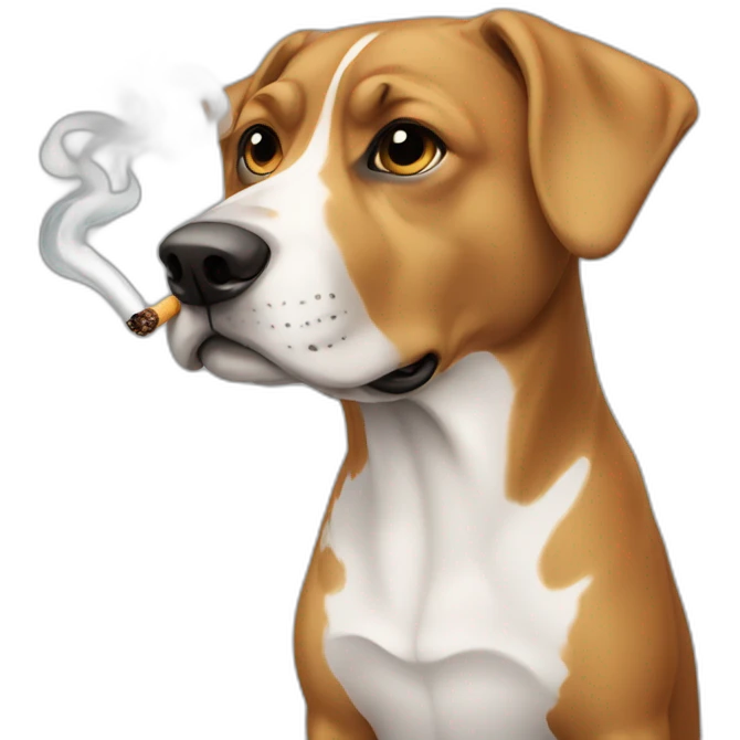 dog-smoking emoji