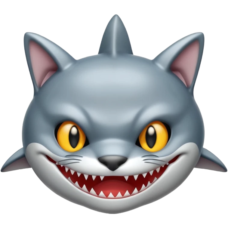 Cat ￼ head shark body emoji