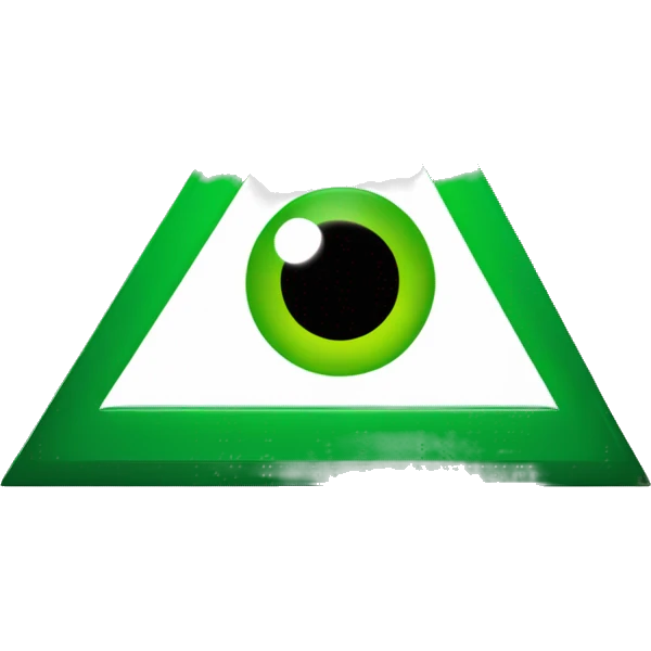 triangulo verde con un ojo en medio emoji