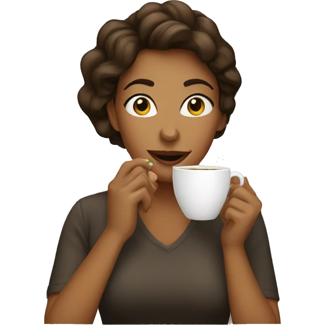 Women drinking coffee  emoji
