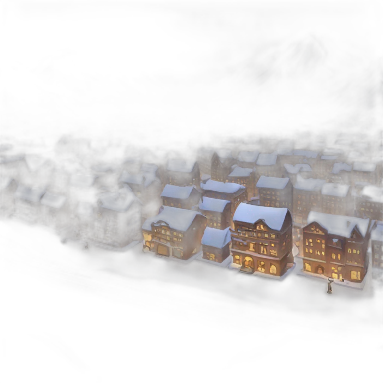a city with snow emoji