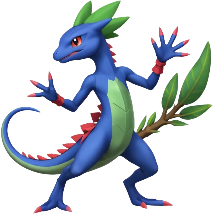 Axew-Sceptile-Inteleon-Greninja-fusion (full body) emoji