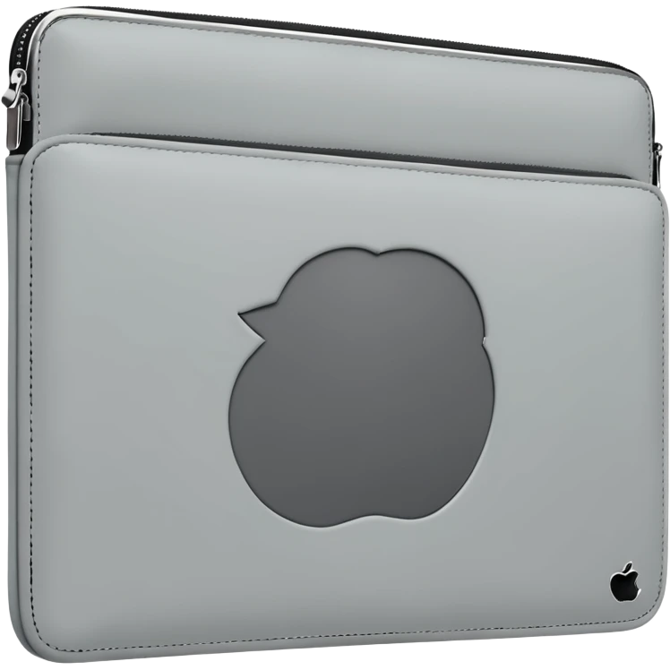 Closed forward facing Light grey trifold iPad cover
 emoji