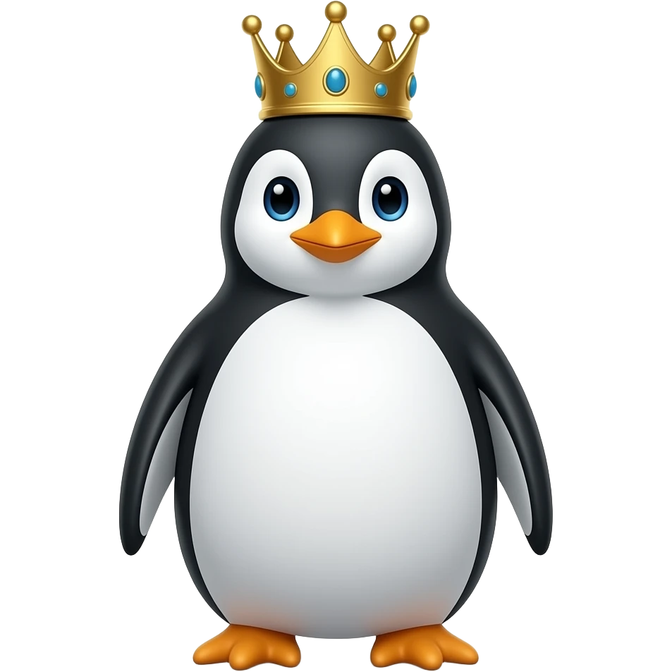 a female penquin with a crown emoji