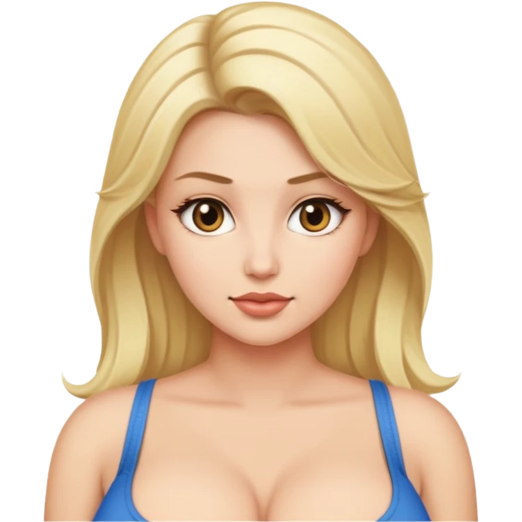 Women with big boobs and blonde hair emoji