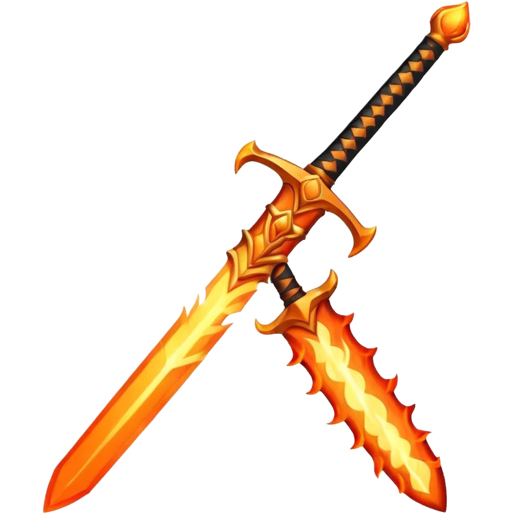 Flame sword emoji