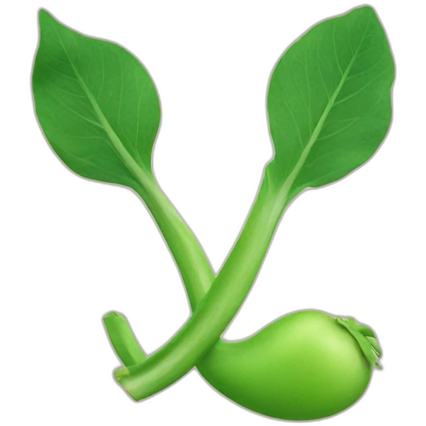 Vegan v logo emoji