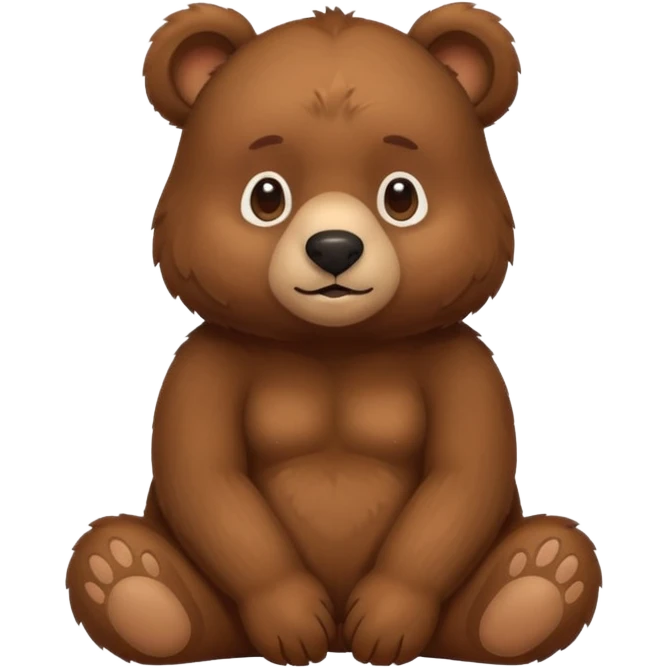 Shy bear emoji