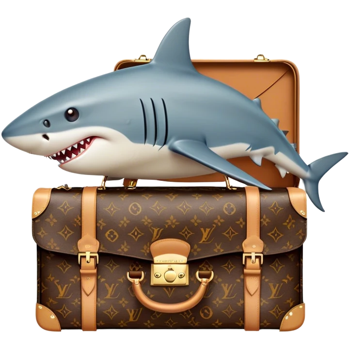 Seize the day like a shark in Louis Vuitton! 🦈💼 #TwitterAds - your power afloat!"

The text on the sticker can be placed next to the image, where Twitter Ads will be drawn directly on the shark to emphasize the style and theme. emoji