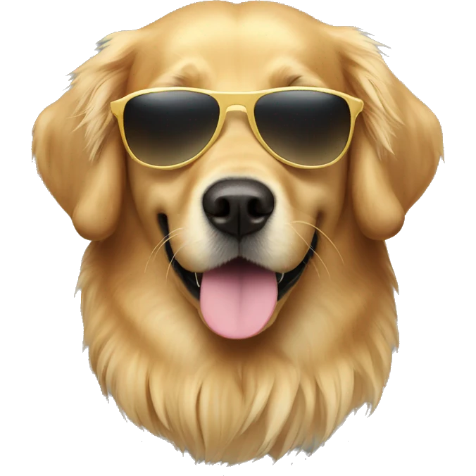 Golden retriever with sunglasses  emoji