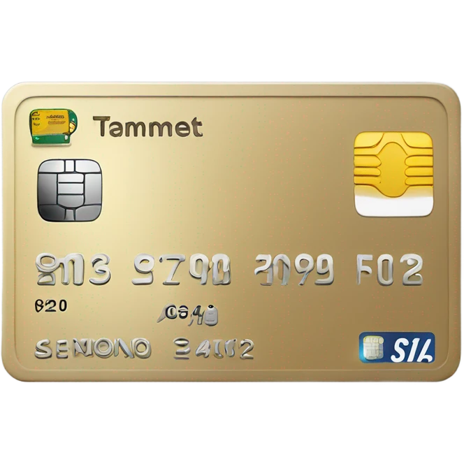 Photo of realistic bank card emoji