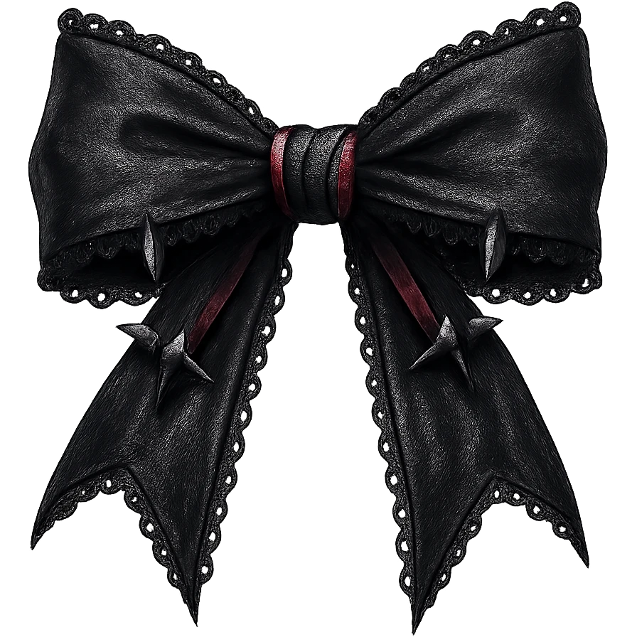 new goth bow, remove background emoji