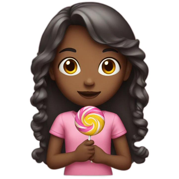 Girl with candy emoji