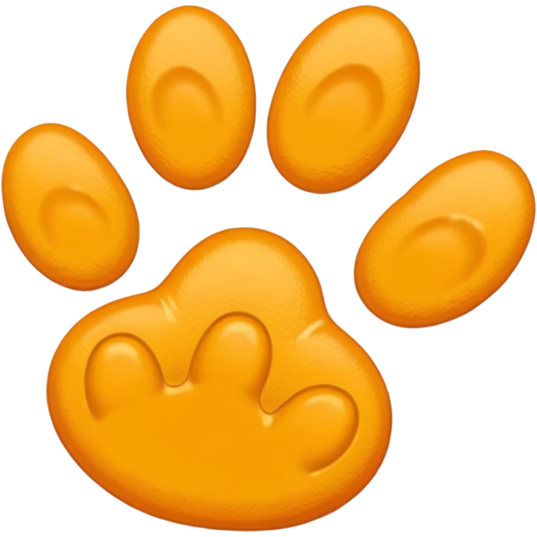 a very light pale yellow-orange pawprint emoji