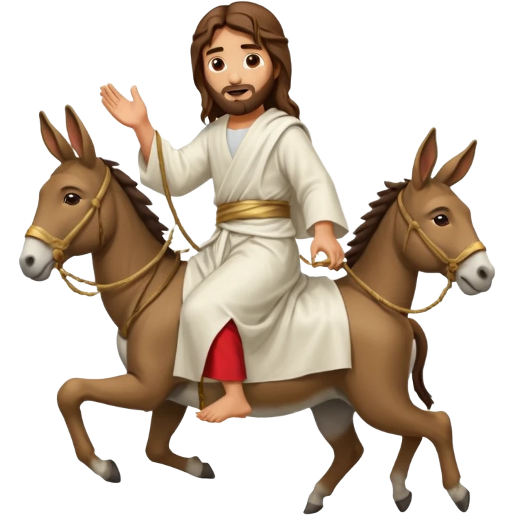 JESUS RIDING A DONKEY emoji