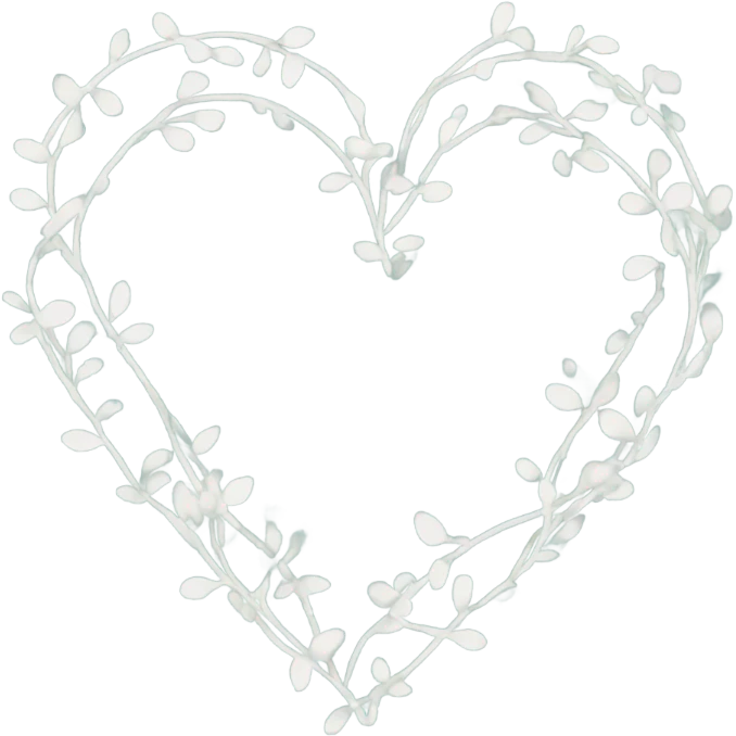 a heart outline made out of twisting flower vines  emoji