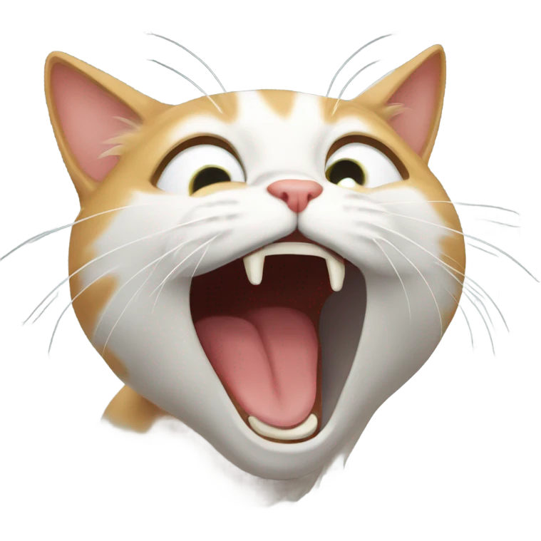 Cat yawn emoji