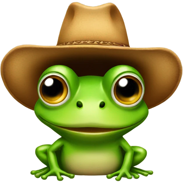 Frog wearing cowboy hat emoji