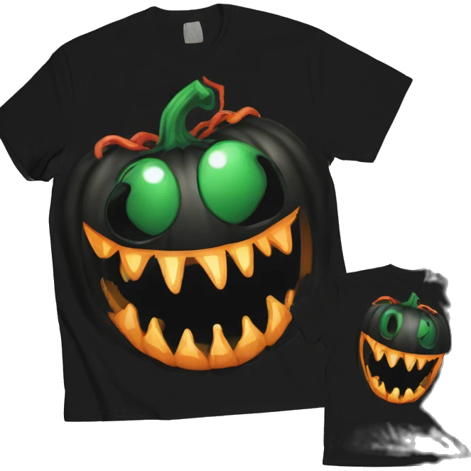 black pumpkin venom tentacles christms tee emoji