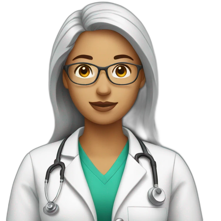 Woman med student emoji
