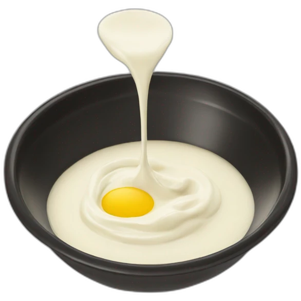 white sauce dipping dish emoji
