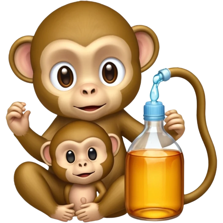 A monkey with baby oil emoji