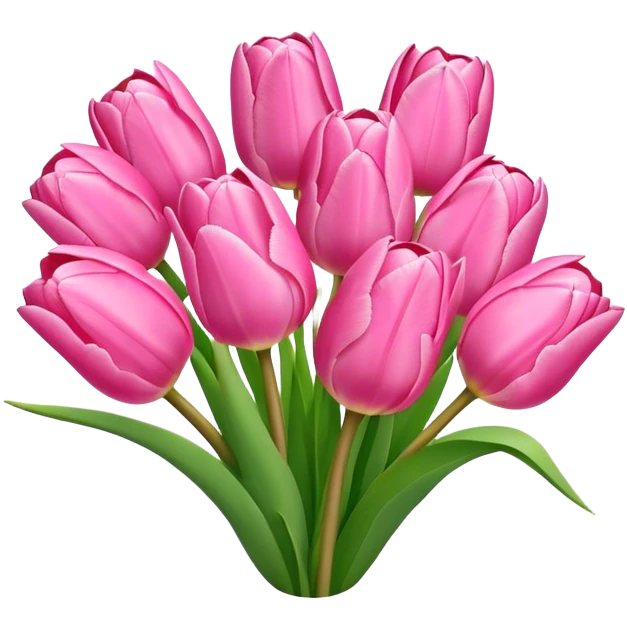 Bouquet of pink tulips emoji