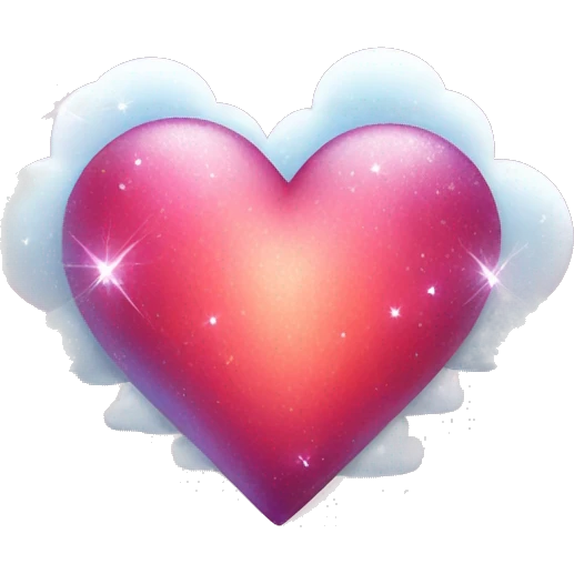 heart with clouds and sparkles emoji