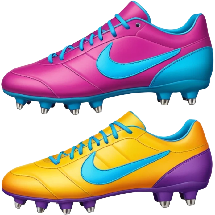 colorful football boots emoji