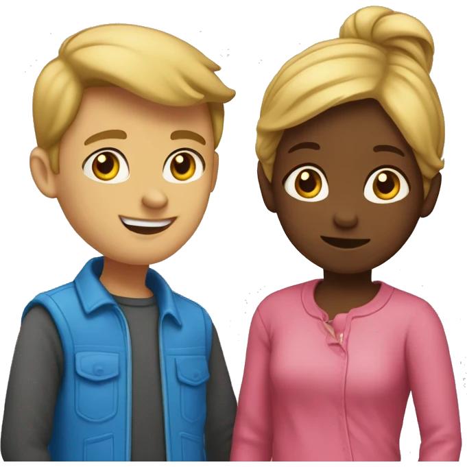 Un garçon et une fille qui s’embrassent  emoji