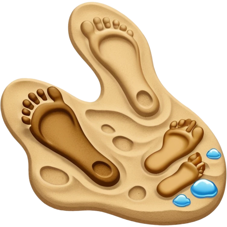 two footprints: child and adult emoji