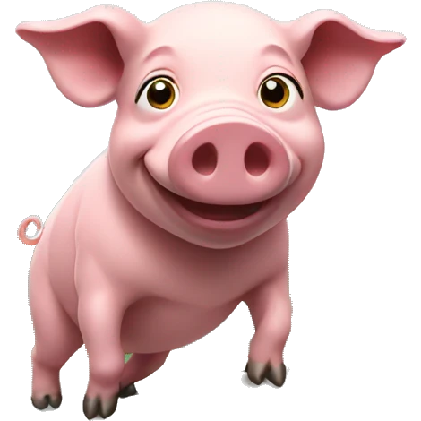 pig on a surf emoji