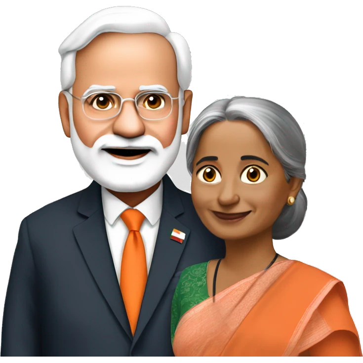 Modi with Hasina emoji