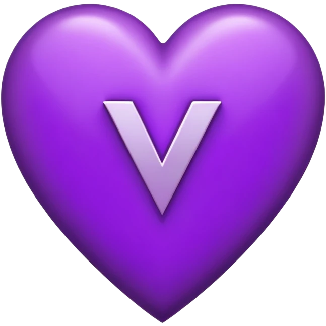The Letter “y” inside a Purple Heart emoji