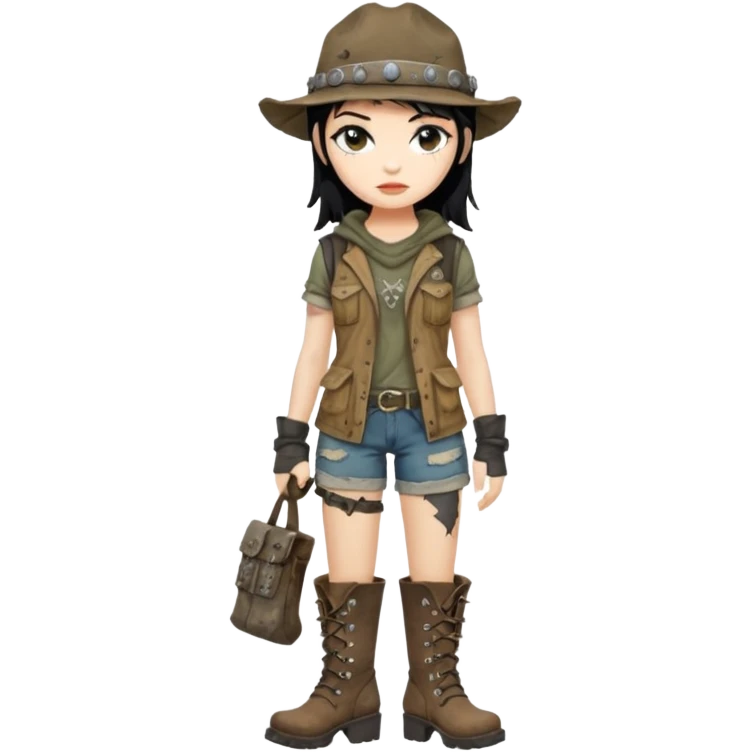 Lucy (black hair) from the Fallout TV show emoji