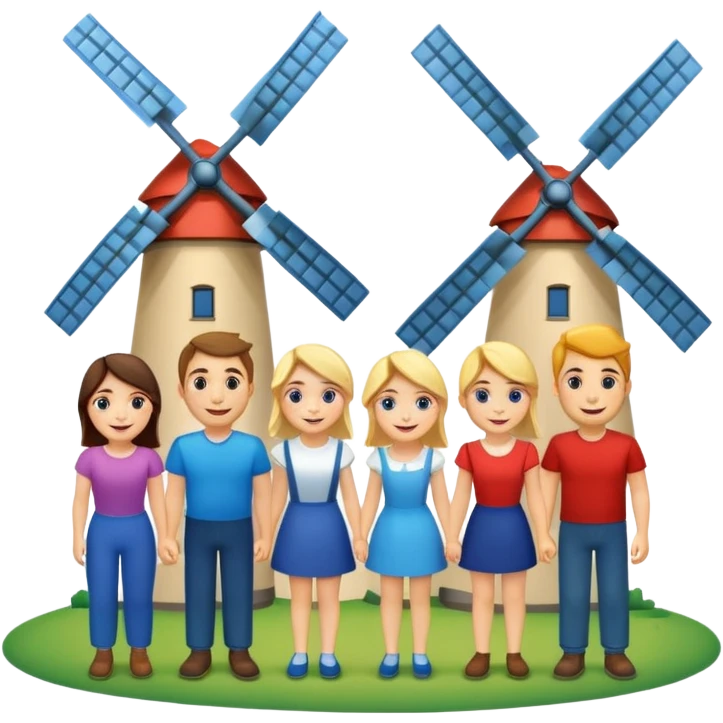 peopşe with Windmills emoji