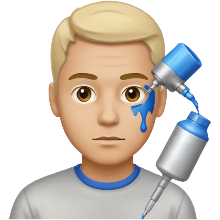 ligth man spraying with spray  emoji