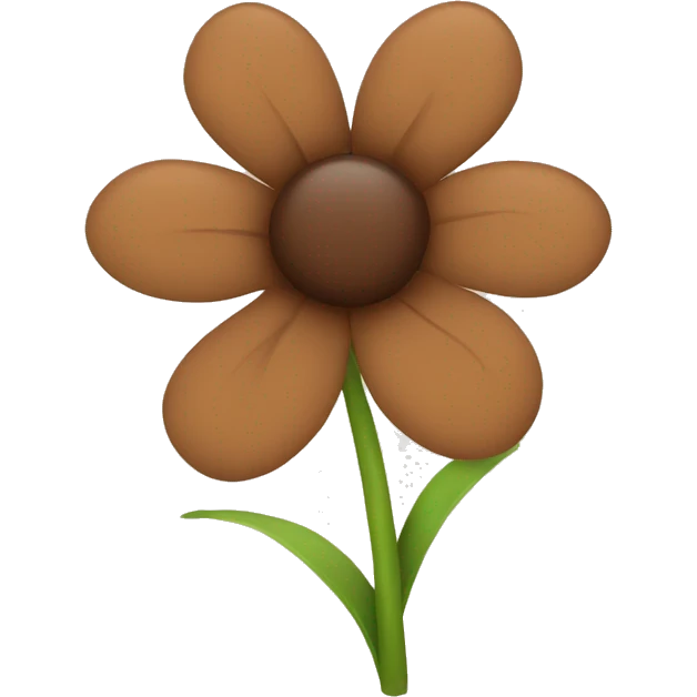 Brown flower emoji