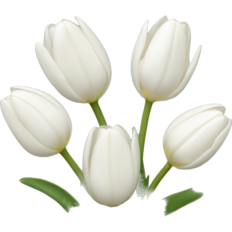 White tulips emoji