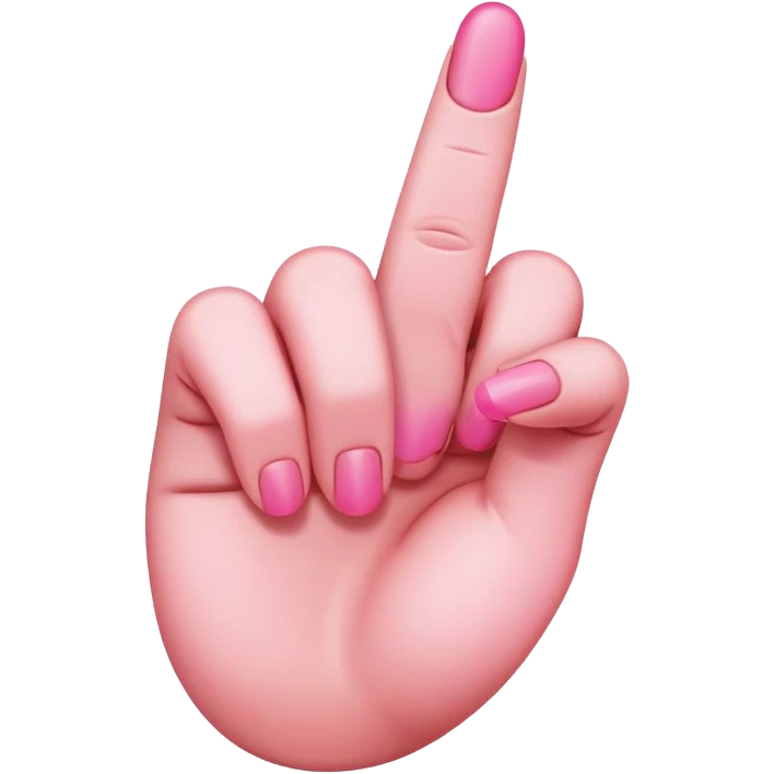 pink middle finger emoji
